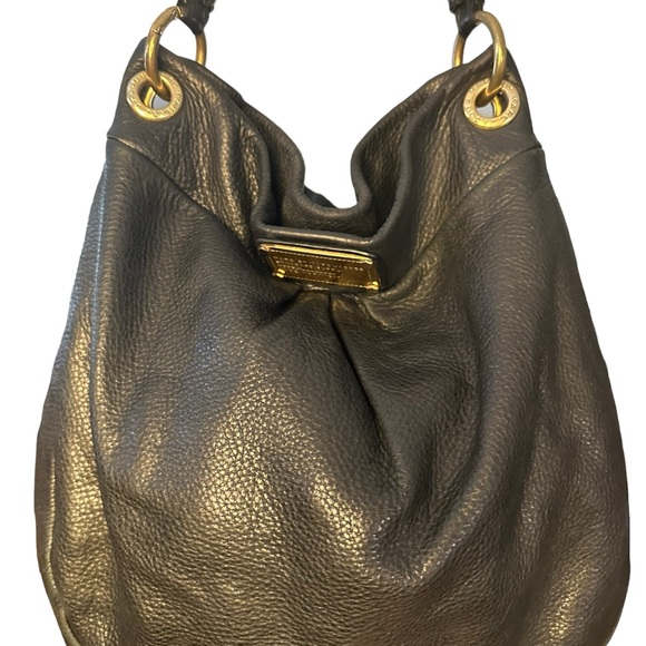 MARC JACOB BLACK LEATHER Q HILLIER SATCHEL - Picture 2 of 2